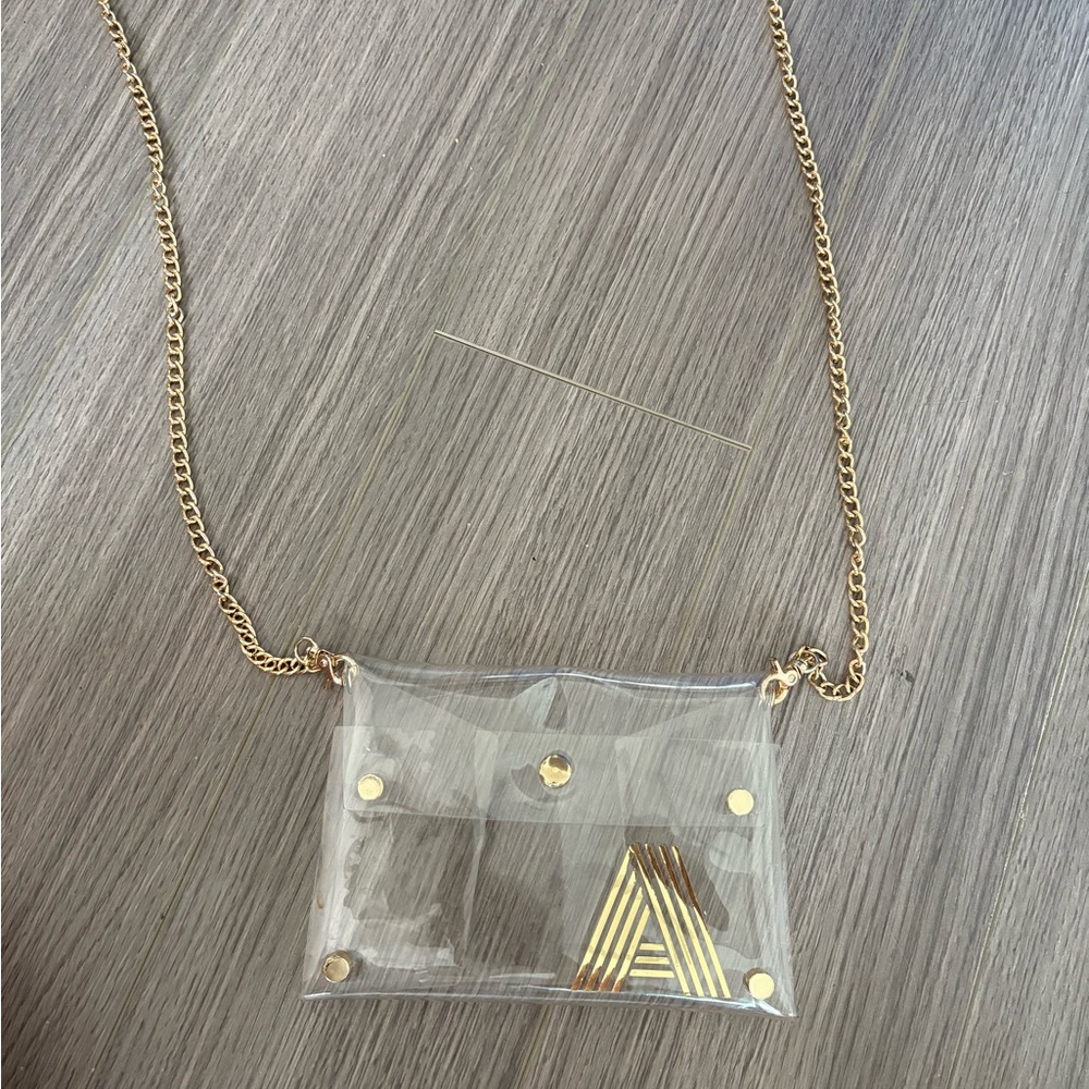 Clear Gold Chain Women Bag